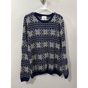 Topman Made In Britain Snowflake Chunky Knit Sweater Size Large